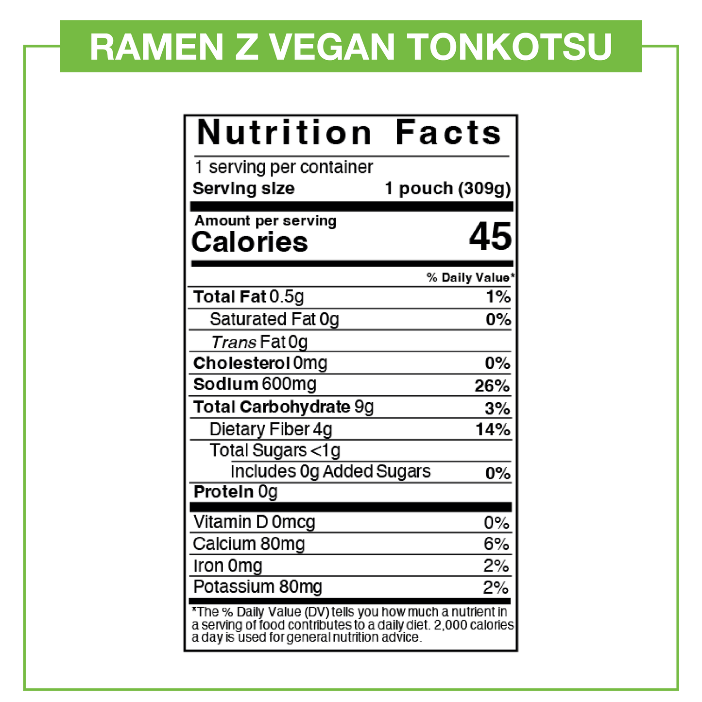 Ramen Z Tonkotsu 1 Pack – Ready-to-Eat Shirataki Ramen