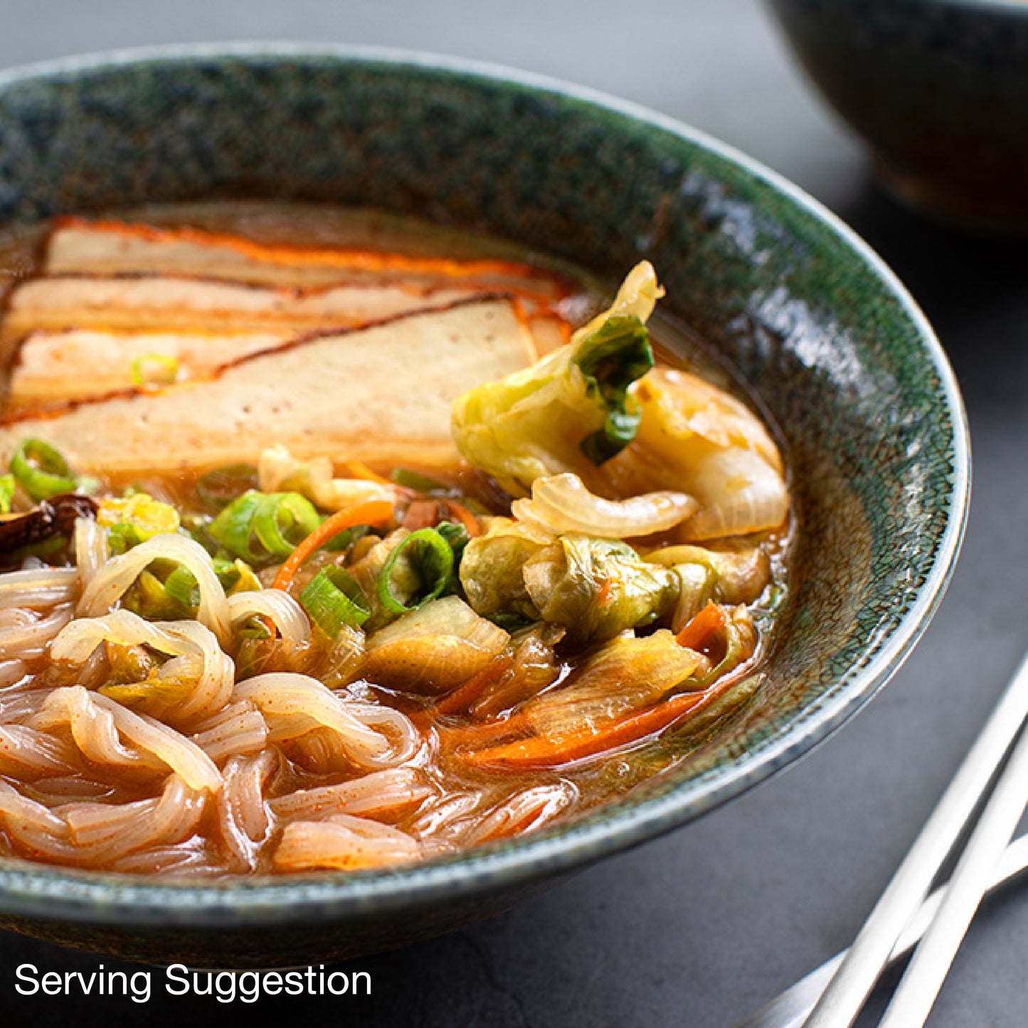 low carb vegan RAMEN Z with kimchi and tofu toppings