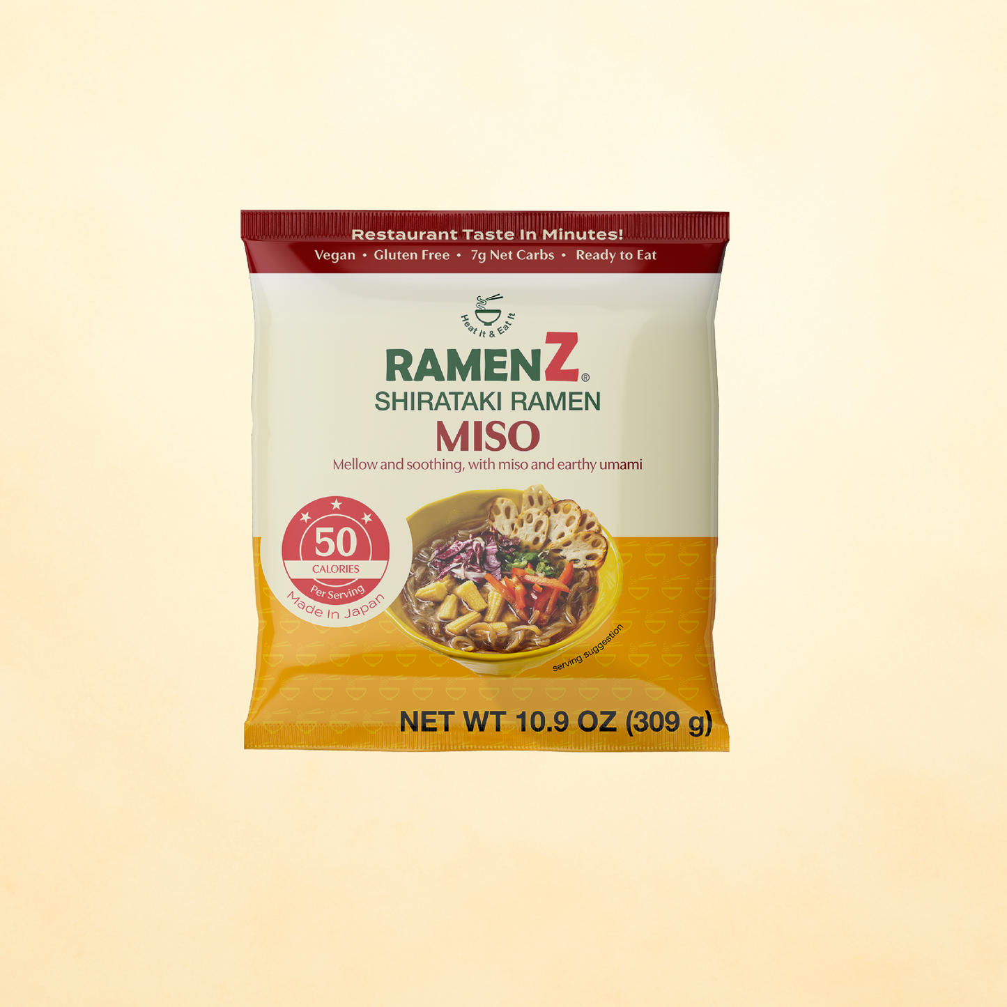 Ramen Z Miso 1 Pack – Ready-to-Eat Shirataki Ramen
