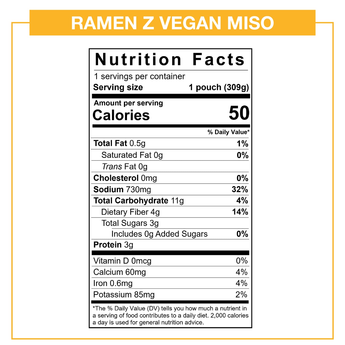 Ramen Z Miso 1 Pack – Ready-to-Eat Shirataki Ramen