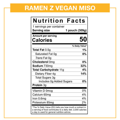 Ramen Z Miso 1 Pack – Ready-to-Eat Shirataki Ramen