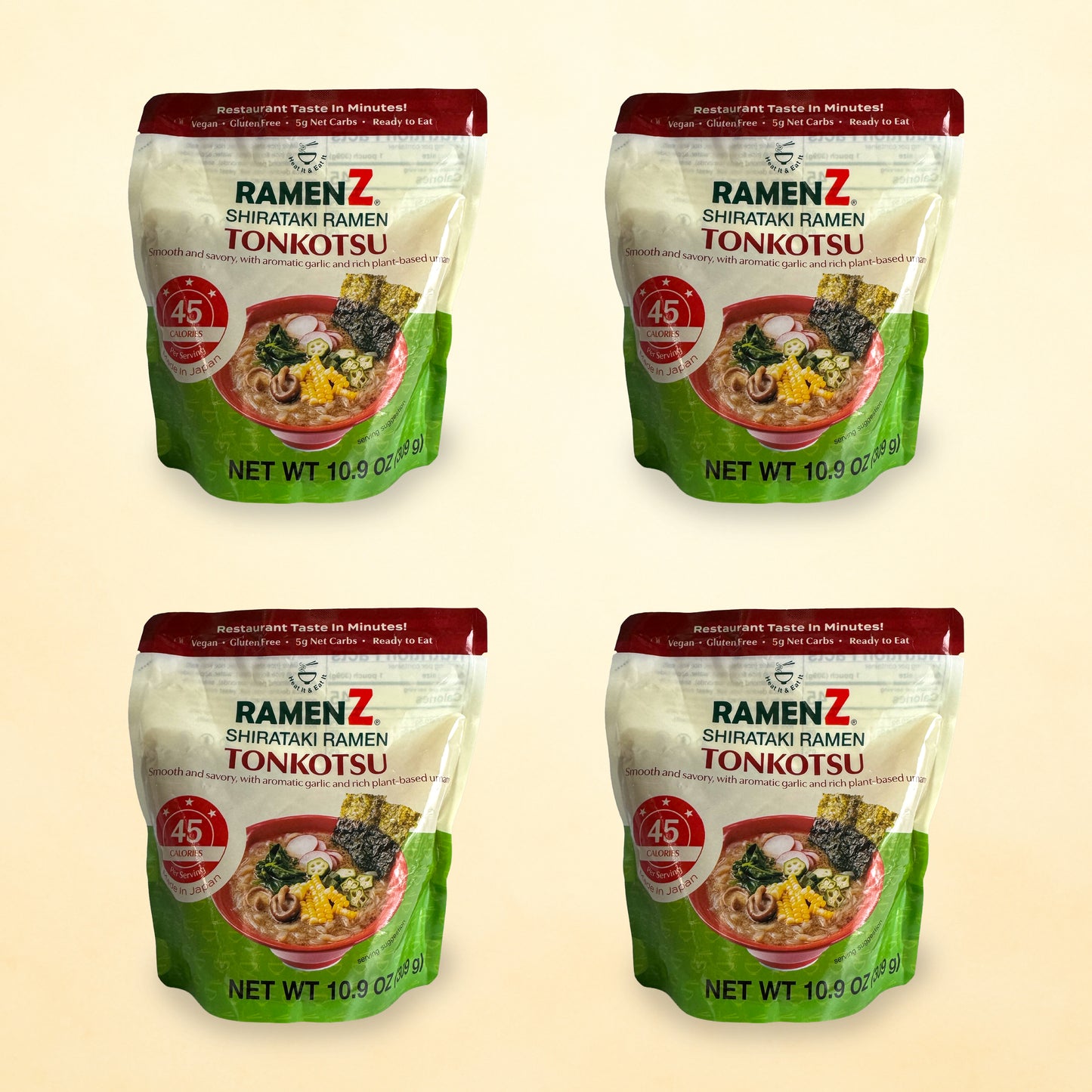 Ramen Z Tonkotsu 4 Pack – Ready-to-Eat Shirataki Ramen